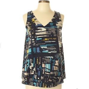 Nic and Zoe Multicolored V Neck Tank Size XS